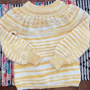 Crochet Knit Sweater Handmade Grandma Cottagecore Chunky Winter